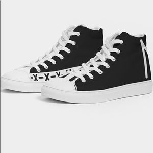 Women’s black & white canvas high tops